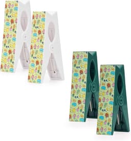 4 stuks accessoires grote clips zon strandlaken wasknijpers strandstoel jacht kinderwagen boot camping kite zeilen surfing gymhal keuken tuin cadeau verjaardag zachte nachten (groen) — thumbnail 1
