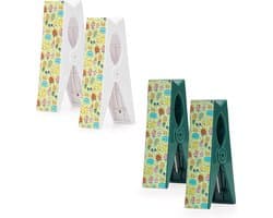 4 stuks accessoires grote clips zon strandlaken wasknijpers strandstoel jacht kinderwagen boot camping kite zeilen surfing gymhal keuken tuin cadeau verjaardag zachte nachten (groen)