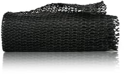 Netspons, Lange Badspons met Knopen, Afrikaans Wasnet, Exfoliërende Douche, Rugscrubber, Huidverzachter, Rekbaar tot 160 cm (Zwart) — thumbnail 1
