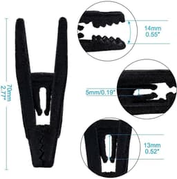 Kledinghangerclips - broekclips - stevige vingerclips - gemaakt van plantaardig fluweel - laat geen sporen achter - antislip - zwart - 20 stuks — thumbnail 2