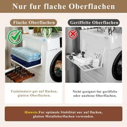 Wasmachine-rek opvouwbaar 40 x 25 cm - magnetisch - uittrekbaar - ideaal voor vuile kleding - ShopVlot — thumbnail 5