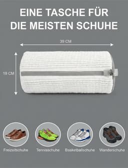 Omgoods - Set van 2 Waszakken voor Schoenen met Vergrendelbare Ritssluiting — thumbnail 2