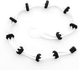 waslijn - Waskoord - Kledinglijn - Geschikt voor 10 paar - Wasaccessoires - Sokken bijeen houden - Wasdraad - Wit - Jonyx — thumbnail 1