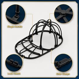 Honkbalpet set 2 stuks - zwarte dubbellaagse hoedhouder - wasmachine en opslag - beschermt tegen vervorming - ShopVlot — thumbnail 3