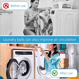 Wasballen 6 stuks - Herbruikbare drogerballen - Beschermt kleding - Voor thuisreiniging - ShopVlot — thumbnail 4