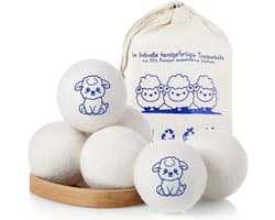 Wasdrogerballen - 6 stuks van schapenwol - herbruikbaar - bespaart droogtijd - SnelShoppen
