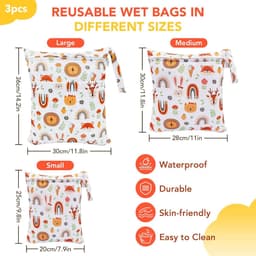 Natte Zakken Set - Waterdicht - Herbruikbaar - Met Ritssluiting - Voor Reizen en Zwemmen — thumbnail 1