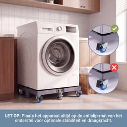 VanDijck Wasmachine Verhoger - 4 Wielen 4 Poten - Verstelbaar 56-91 cm - Max 400 kg — thumbnail 5