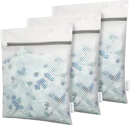 MODFU Waszak 3 stuks 30x40 cm - Wasgoedzak met rits - Honeycomb mesh - Praktische waszak voor kleding - Waszak voor wasgoed - Wit — thumbnail 1