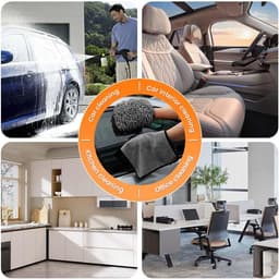 flintronic 8-delig Auto-reinigingsset, Autowashandschoenen, 600 GSM Microvezel Autowashandschoenen, 3 Microvezel Washandschoenen, 2 Microvezeldoeken voor Auto's met 2 Detail en 1 Schoonheidsborstel — thumbnail 4
