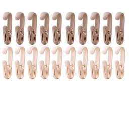 Haken – Set van 20 – 8 x 3 x 1,3 cm – Clip-haken – Veelzijdige organizer – Borgclip - Ideaal voor ophangoplossingen in keuken en badkamer – Geschikt voor kledingkasten, schoenenrekken, kapstokken, wasknijpers, enz. — thumbnail 1