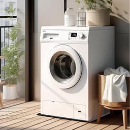SnelShoppen - Wasmachine Bak 60 x 60 cm - Waterdichte Siliconen Vloerbescherming - Lekbescherming voor Wasmachines, Droogkasten, Vaatwassers, Koelkast — thumbnail 4