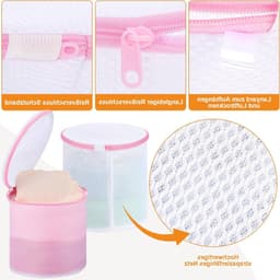 Set van 3 Wasnetten voor Bh's en Ondergoed, Herbruikbare Waszakken met Verborgen Rits, 18 x 20 cm, Ideaal voor Wassen in de Wasmachine, Beschermt Kleding en Voorkomt Verlies — thumbnail 3