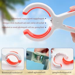 Grote Kledingknijpers voor Handdoeken en Strandstoelen - 10 Stuks Winddichte Kledingclips voor Buitengebruik en Touwtjes — thumbnail 2