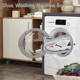 Wasmachine Schoenwaszak 2 Stuks, Microvezel Schoonmaak Zakken voor Sneakers Canvas Schoenen, 360° Reiniging Waszak met Rits, Geschikt voor Alle Soorten Schoenen,Grijs schoenen waszakken — thumbnail 4