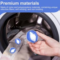 SnelShoppen - Pack van 8 Wasballen, Herbruikbare Haarballen voor Kleding en Was, Geschikt voor Wasmachine en Droger, Ideale Oplossing voor Dierenharen — thumbnail 2