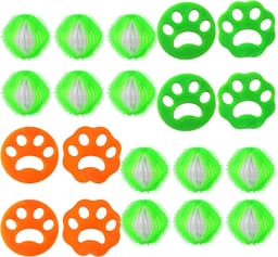 SnelShoppen - Hair Balls voor Wasmachine, 20 Haarverwijderaars, Dierenhaar Vanger, Lintballen voor Kleding, Efficiënte Waservaring, Compact en Praktis — thumbnail 1