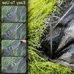 60 stuks onkruidvlies haringen - verzinkte grondankers 15 x 3 cm - stabiele tuinvlies haringen voor onkruidfolie, gazonrooster en tentgebruik — thumbnail 5