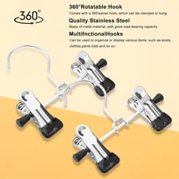Dailygoods - 10 stuks multifunctionele wasknijpers van metaal - Antislip en roestvrijstalen haak — thumbnail 3