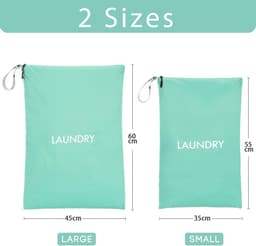 Dailygoods- Reiswaszak Waterdicht - 2 Stuks - Opvouwbaar - Waszakken voor Wasgoed - Praktische Maten 60x45cm/55x35cm - Scheurvast Materiaal - Waszak — thumbnail 2