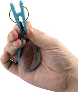24 Stuks Plastic Wasknijpers - Kunststof Wasknijpers - Inclusief Ophangkoord - 360° Rotatie - Kleding Ophangen - Ook Te Gebruiken Als Kledinghangers met Clips, Zaksluiters, Fotoknijpers en Knutselclips - Oranje, Groen, Blauw — thumbnail 5