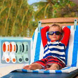 8 stuks - Wasknijpers - Strandhanddoekclips - Sterke winddichte dekenclips - Plastic clips - Kledingclips - Winddichte clips - Oranje en groen - Geschikt voor zonnebaden ligstoelen bij het zwembad zware kleding dekbedden en lakens — thumbnail 4