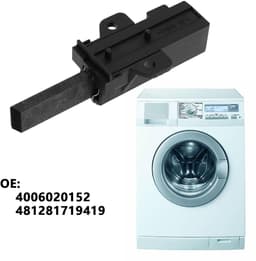 Dailygoods - Koolborstels - 2x Wasmachineonderdeel - Zwart - Hoogwaardige vervanging - Geschikt voor Electrolux, Indesit — thumbnail 4