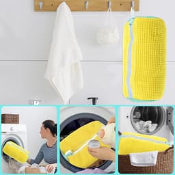 Dailygoods- Waszak Schoenen Herbruikbaar - Waszak met Rits - Waszakken voor Wasgoed - Wasnet - Waszak Groot - Geschikt voor Wasmachine — thumbnail 4