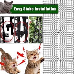 SnelShoppen - 15 Stuks Doornrooster tegen Katten 20x15cm, Kattenwering Mat met U Vormige Grondankers, Dierbarrière Kattenafweer Rooster met Spikes voo — thumbnail 4