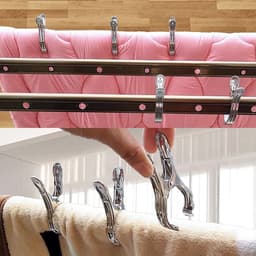 SnelShoppen - Pack van 20 Grote Strandhanddoek Clips - RVS Kledingknijpers voor Beddegoed - Multifunctionele Drogen Clips voor Camping, Tuin en Feest — thumbnail 2