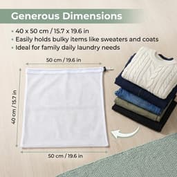 SnelShoppen - 3 Stuks Wasnet - Fijne Mazen Waszak met Trekkoord - Voor Kleding, Ondergoed, Overhemden - Ideaal voor Wasmachine, Reizen, Appartement — thumbnail 2