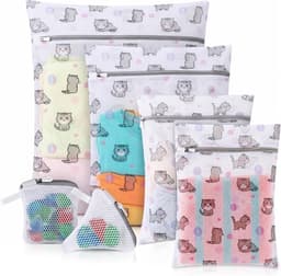 SnelShoppen - 6 x Wasnetten voor Wasmachine, 4 Waszakken (2S, 1M, 1L) en 2 Geurparel Zakjes, Rits Waszakken voor Ondergoed, Blouses, Gevoelige Kleding — thumbnail 1