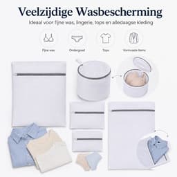 Waszakken Wasmachine – Fijnmazige Wasnetjes voor Kleding en Lingerie – Beschermende Waszakjes met Ritssluiting – 3 Stuks 40x50 cm – Wit — thumbnail 4