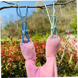 Multifunctionele Kledingklem - Ophangsysteem Clips - Drogen en Ophangen - Hoge Duurzaamheid - 10 Stuks - Blauw — thumbnail 3