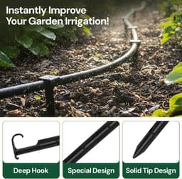 SnelShoppen - 50 Stuks AquaPIN Gartenschlauch Anker Bodenspies voor Tropfschlauch en Perlschlauch - Duurzaam Plastic, 180mm, Anti-Pull Mechanisme, Tui — thumbnail 2