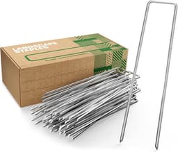 SnelShoppen - 200 Stuks Tuinankers/Grondpinnen Rvs - Roestvrijstalen en Gegalvaniseerde Grondankers - 150mm x 25mm Ø2.8mm - Voor Camping, Tenten, Tuin — thumbnail 1
