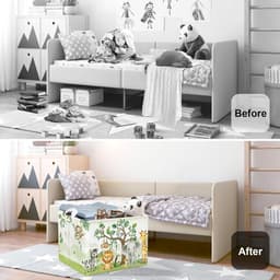 SnelShoppen - Schattige wasmand 36L met olifant design, waterdicht polyester, opbergmand voor kleding en speelgoed, ideaal voor kinderen, studenten en — thumbnail 5