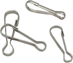 SnelShoppen - 80 Stuks Metaal Veerhaakjes, Vernikkeld Staal, Enkele Haken voor Vlaggenstokken, Sleutelhanger, Waslijn, Tuin, Camping, Weerbestendig — thumbnail 4