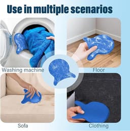 Dierenhaarverwijderaar - Wasroller Pluisjes - Wassen Zonder Haren - Beschermt Textielvezels - 10.5 cm - Blauw — thumbnail 5