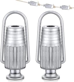 Set van 2 waslijnspanners, metalen waslijnkatrollen, zware aluminium waslijnspanners, geschikt voor katrollen en vaste waslijnen voor huishoudelijk gebruik. — thumbnail 1