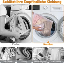4-delige Wasnet voor Wasmachine, 30 x 40 cm Waszak met Rits voor Kleding, Ondergoed en Babykleding — thumbnail 3