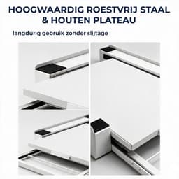 ProductXpert Stacko™ - Stapelkit - Tussenstuk - Uitschuifbare Plank met Handdoekhouder - Wasmachine en Droger - Wit - Antislip — thumbnail 3