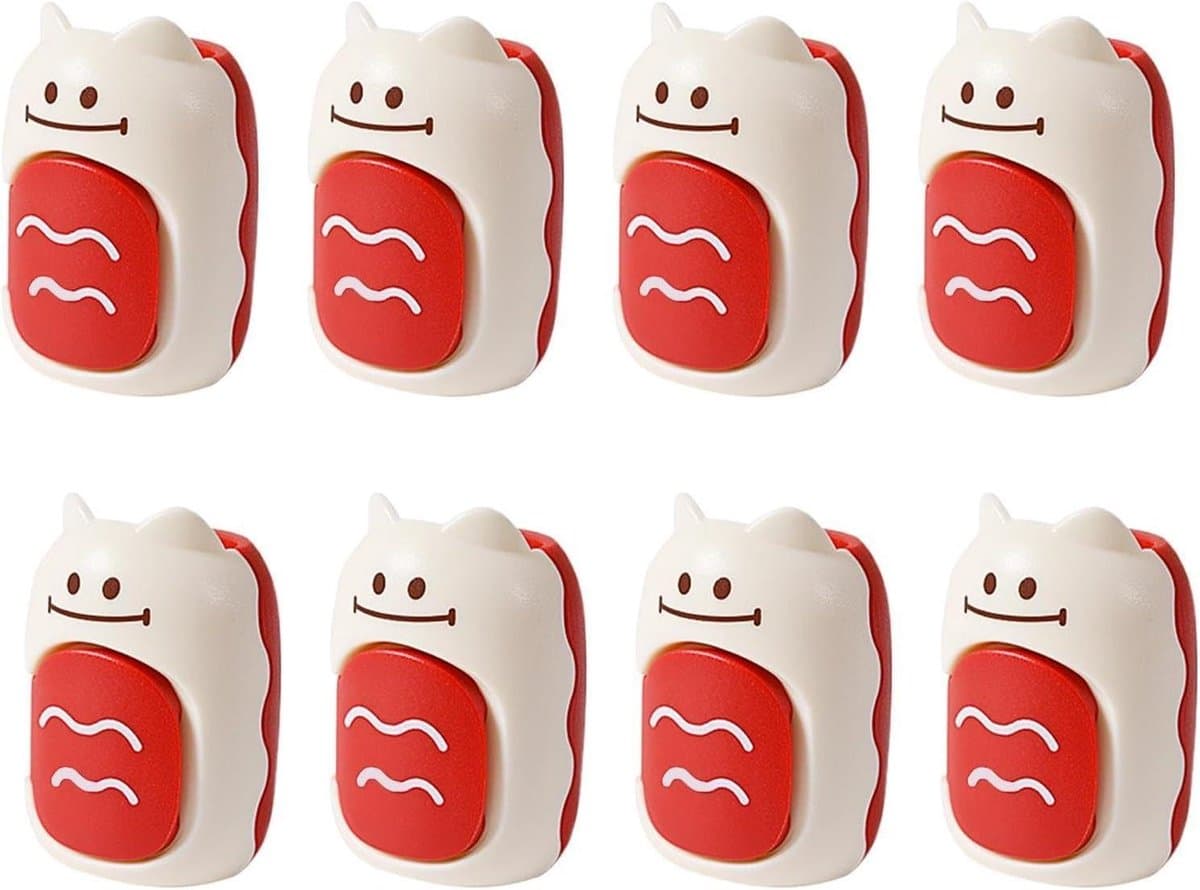 Lakengrijpers 8 stuks - Beddengoed clips - Netjes opmaken - Naaldvrije bevestiging - 25x4 cm - Geel rood — afbeelding 1