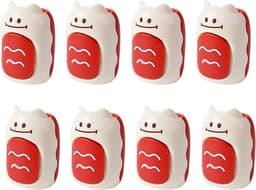Lakengrijpers 8 stuks - Beddengoed clips - Netjes opmaken - Naaldvrije bevestiging - 25x4 cm - Geel rood — thumbnail 1