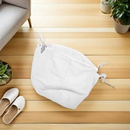 Wasmand Voering - Stoffen Inzet - Was Opbergen - Ademende Stof - 45x45x36 cm - Wit — thumbnail 3