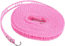 Waslijn Kleding Touw - Drooglijn Hanger - Kleding Drogen Buiten - Winddicht Antislip - 5 Meter Lang - Roze — thumbnail 5