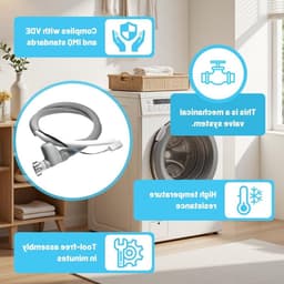 Universele Aquastop Inlaatslang 1.85 m voor Vaatwasser en Wasmachine, Waterstop, 90°C, 10 Bar, Duurzaam en Flexibel — thumbnail 3