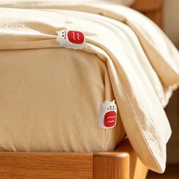 Bedlakengrijpers - Dekbed Clips - Beddengoed Organiseren - Naaldvrije Bevestiging - 8 stuks - Geel en Rood — thumbnail 4
