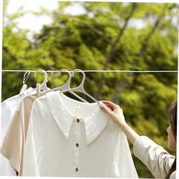Buiten Waslijn - Droogkledingtouw Waslijn - Kleding Drogen - Verdikte Winddichte Touw - 500 cm - Wit — thumbnail 3