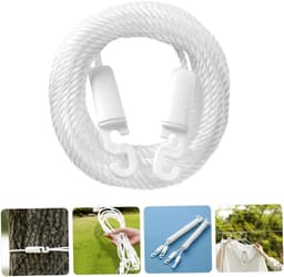 Buiten Waslijn - Droogkledingtouw Waslijn - Kleding Drogen - Verdikte Winddichte Touw - 500 cm - Wit — thumbnail 5